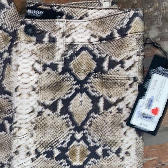Hudson Barbara skinny snake print animal print jeans size 26 - Picture 2 of 6